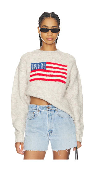 Alorah Crew Neck Sweater in Heather Grey | Revolve Clothing (Global)