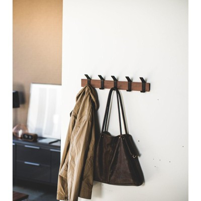 Yamazaki Home Wall-Mounted Coat Rack - Steel + Wood Black One Size | Target