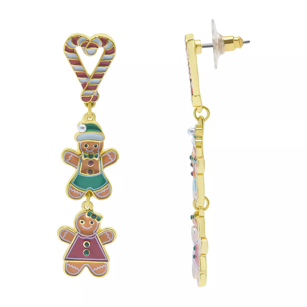Celebrate Together™ Gingerbread Boy & Girl Drop Earrings | Kohl's