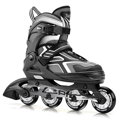 2PM SPORTS Torinx Boys Adjustable Inline Skates, Fun Beginner Roller Skates for Kids, Youth, Girls, Men and Women - Black Large | Amazon (US)