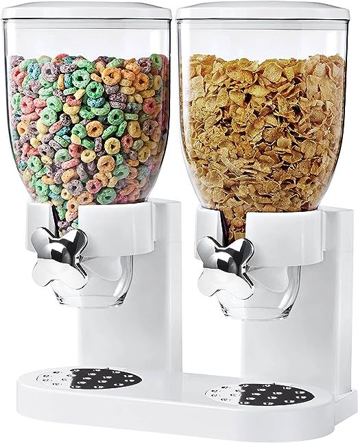 Zevro /GAT201C Indispensable Dry Food Dispenser, Dual Control, White/Chrome | Amazon (US)