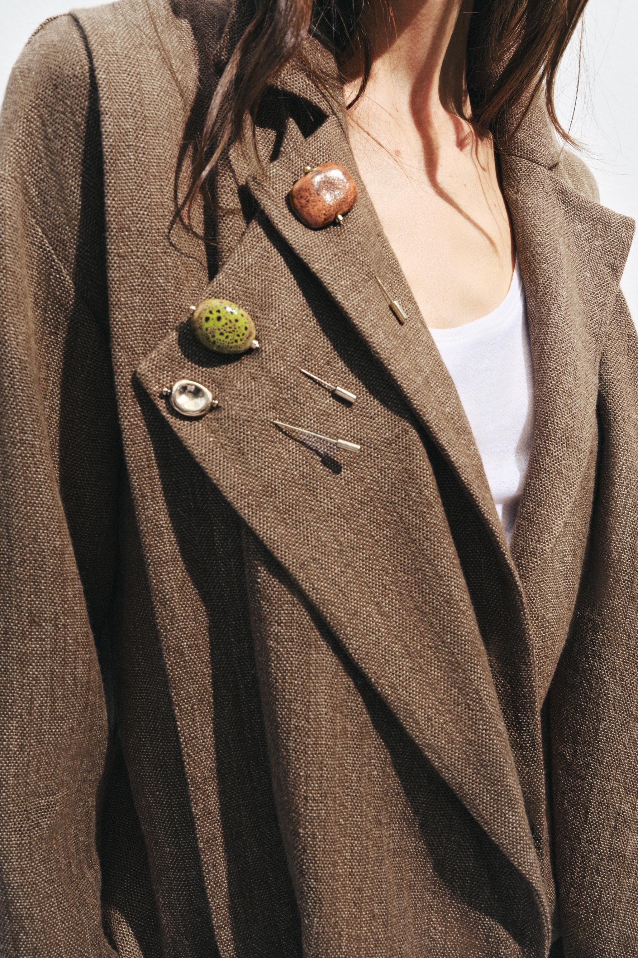 PACK OF 3 CERAMIC PIN BROOCHES | Zara US