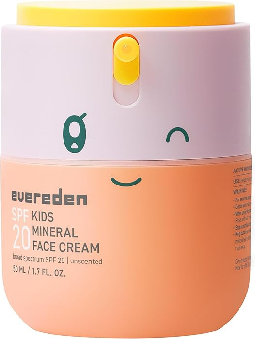 Evereden Kids Face Cream, 1.7 oz. | Fragrance-Free and Kids Face Lotion with SPF 20 | Clean and N... | Amazon (US)