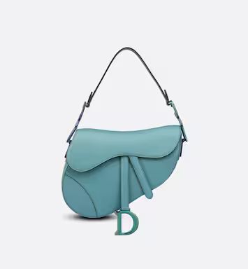 Saddle Bag Azure Blue Grained Calfskin | DIOR | Dior Couture