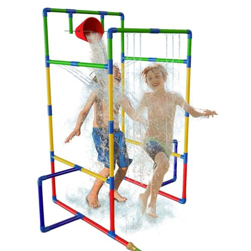 Kids Water Park Sprinkler Tunnel with Dunk Bucket for Kids | Outdoor Water Park for Kids Backyard Activity Summer Water Toy for Kids Outside | Amazon (US)