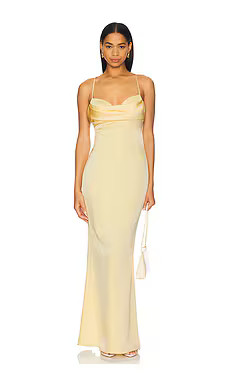 Katie May Tara Gown in Butter Yellow from Revolve.com | Revolve Clothing (Global)