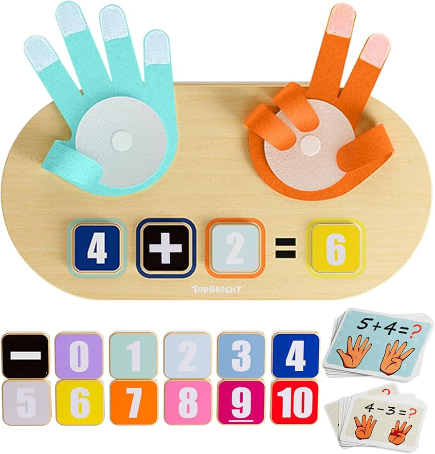 TOP BRIGHT Educational Learning Number Toy for Toddler - Finger Counting Math Toys, Homeschool Su... | Amazon (US)