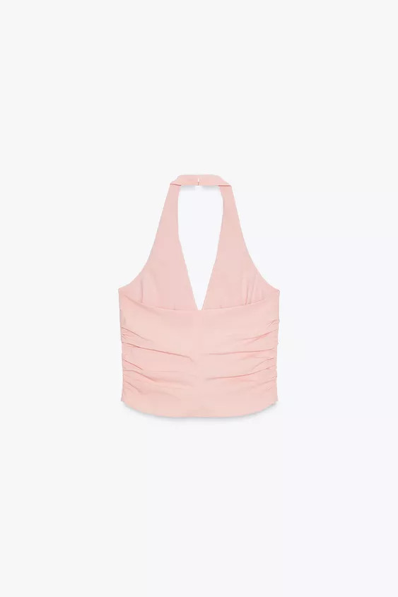 RUCHED HALTER VEST TOP | Zara US