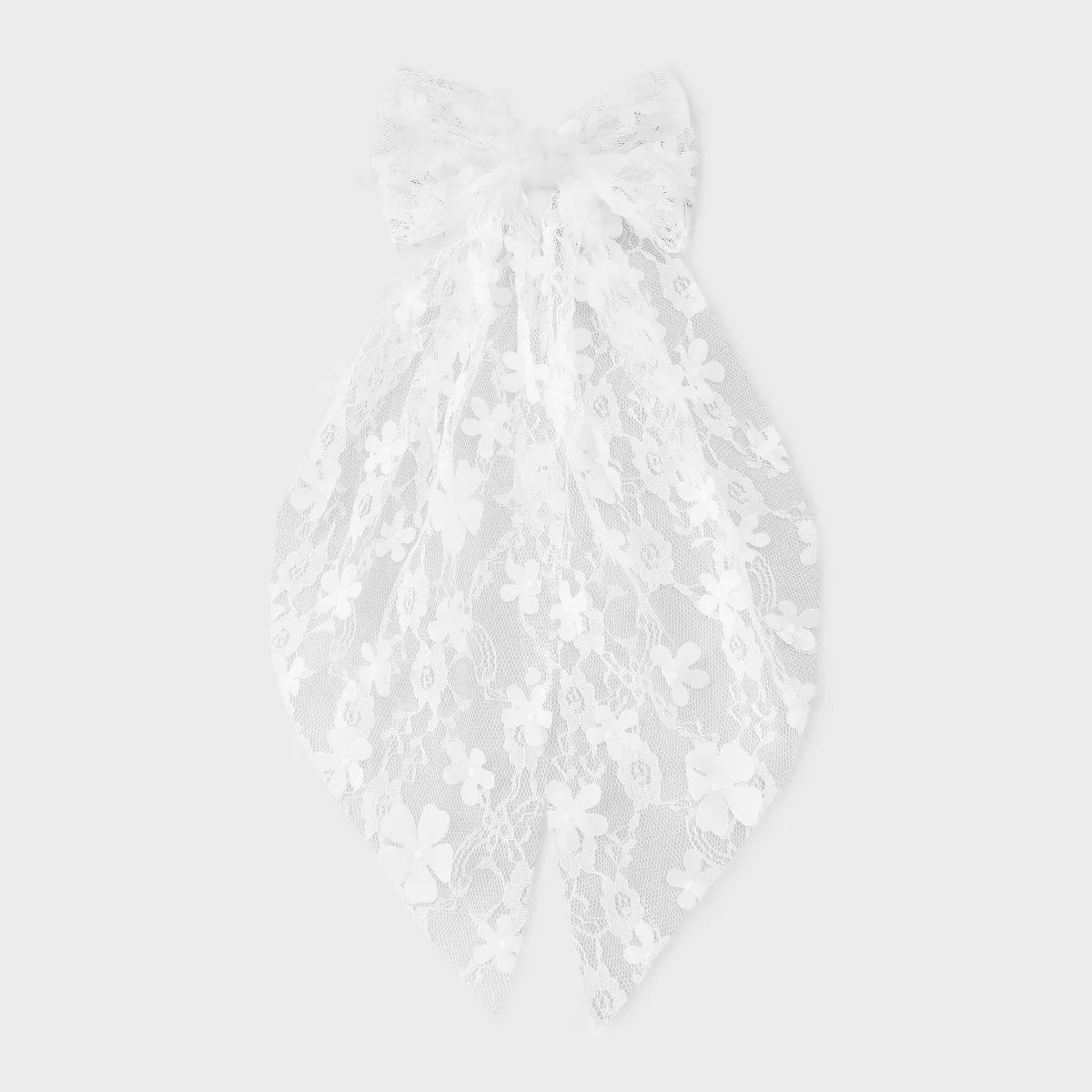 Floral Lace Bow Hair Barrette - Wild Fable™ White | Target