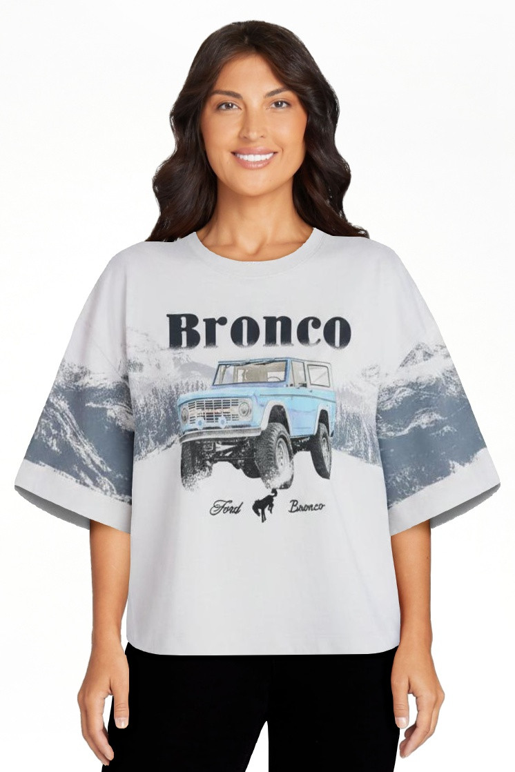 Ford Bronco Women's Fashion Boxy Tee, Sizes XXS-XXL | Walmart (US)