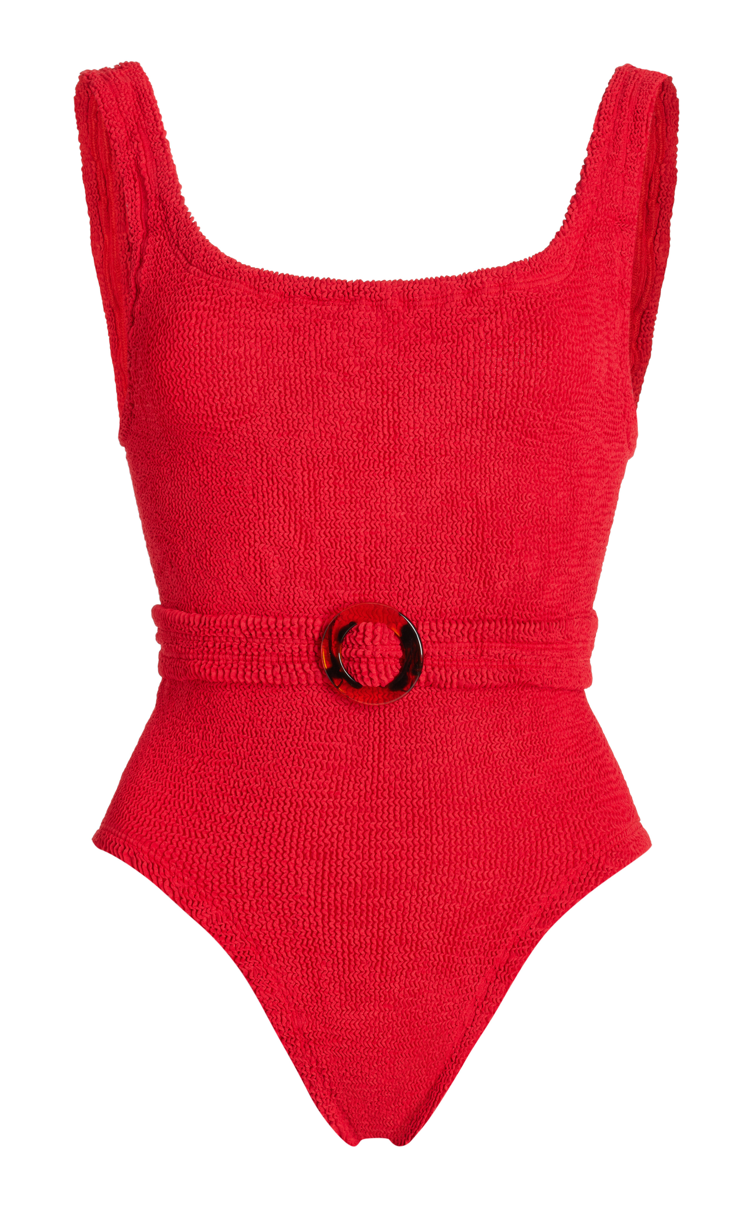 Solitaire Tortoise Ring Belted One-Piece Swimsuit | Moda Operandi (Global)
