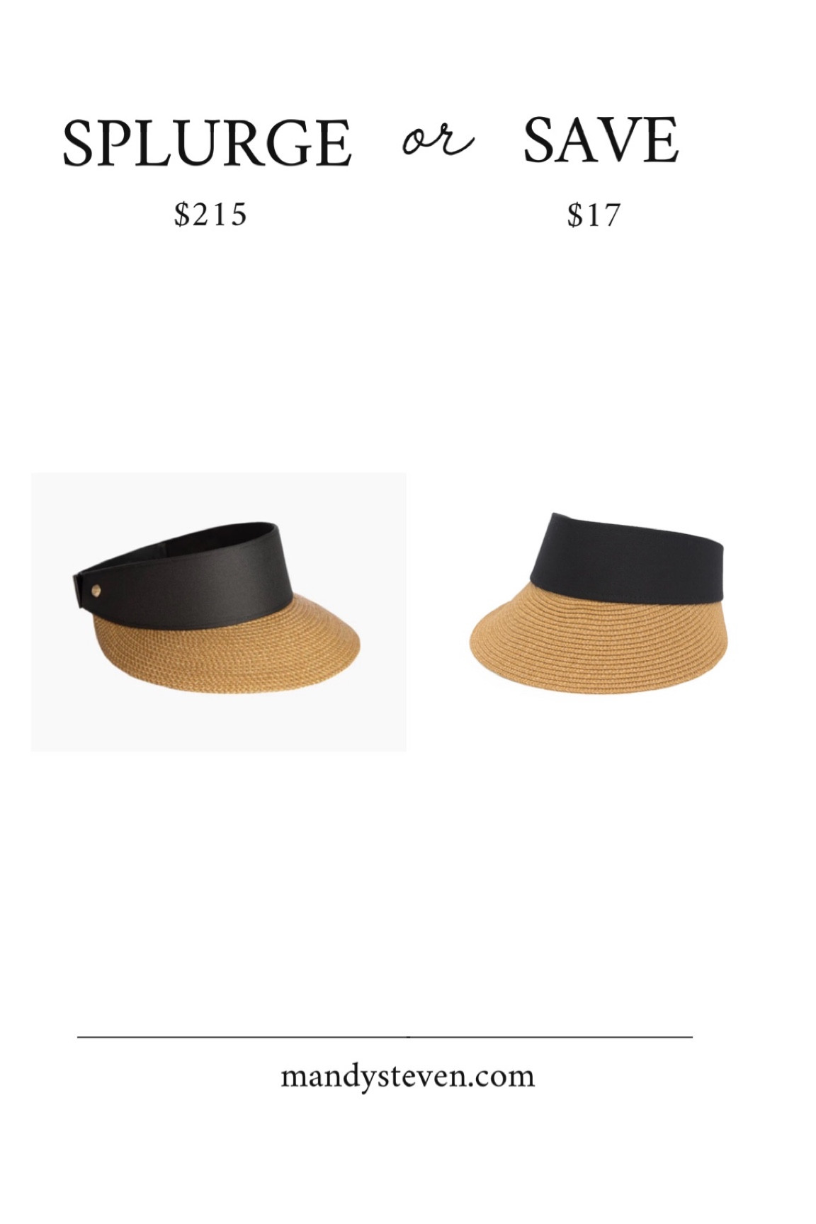 Splurge vs save summer visor Nordstrom rack designer look a like summer hat 

#LTKsalealert #LTKswim #LTKSeasonal