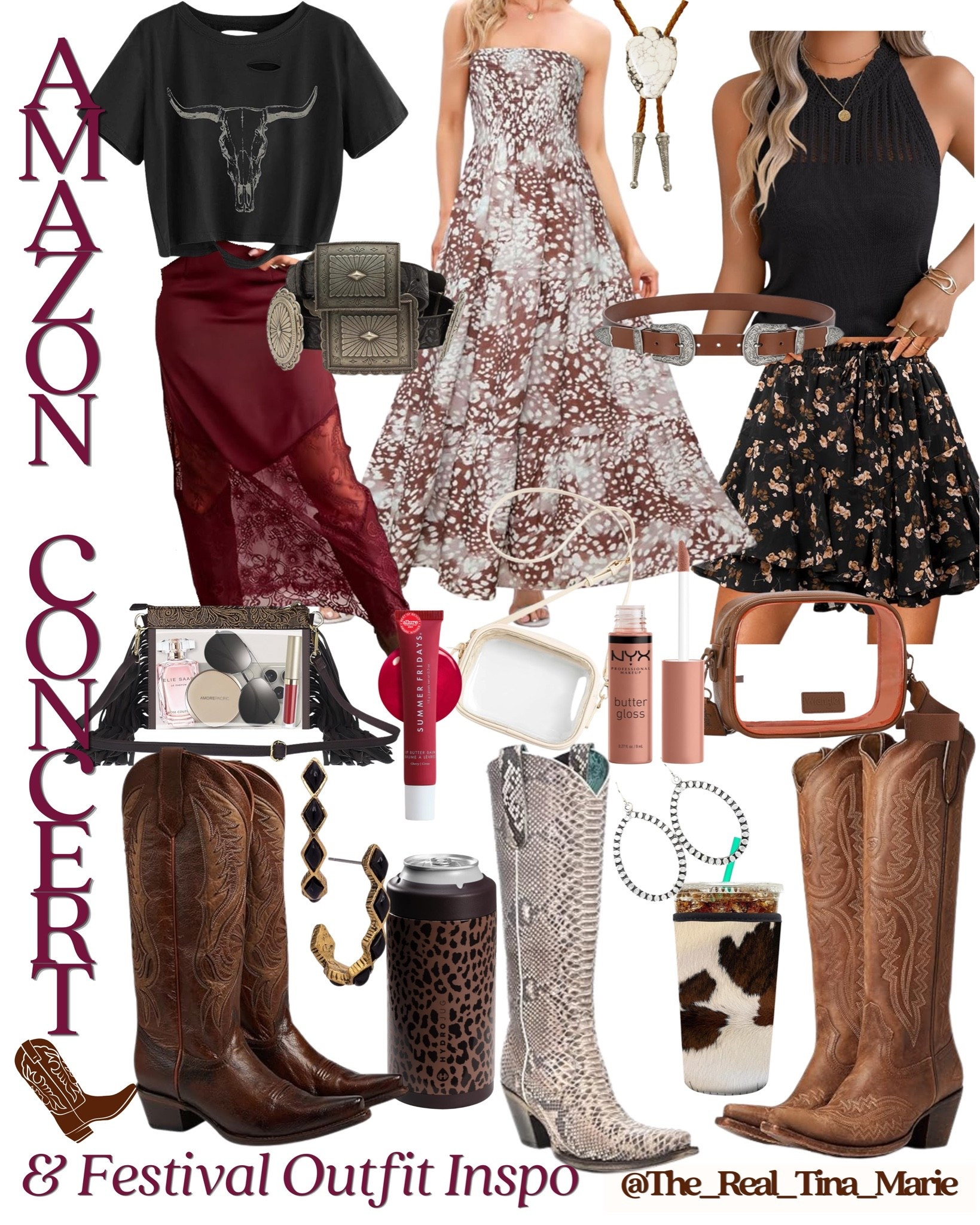 That leopard dress and lace satin skirt? Immediate add to cart. 🤎🛒
Loving these pieces from Amazon to mix and match for your next country concert festival or Nashville trip. ♥️🤠
Included some clear bag options too, in case you’re coming to CMA Fest ✌🏼🎵

#WesternStyle #OutfitInspo #ConcertOutfit #FestivalOutfit #CMAFest