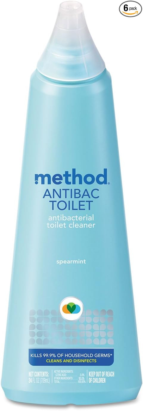Method Antibacterial Toilet Bowl Cleaner, Spearmint, Kills 99.9% of Household Germs, 24 Fl Oz (Pa... | Amazon (US)