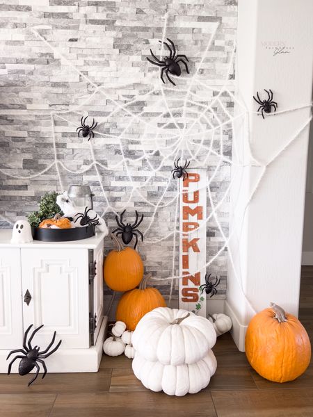 Spooky cute glitter spider corner at Modern Farmhouse Glam

Halloween decor fall home pumpkins spider web white pumpkins 

#LTKSeasonal #LTKhome