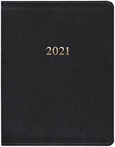2021 Leather Gallery Weekly Large Professional Black Ostrich Planner 9"x7" | Amazon (US)