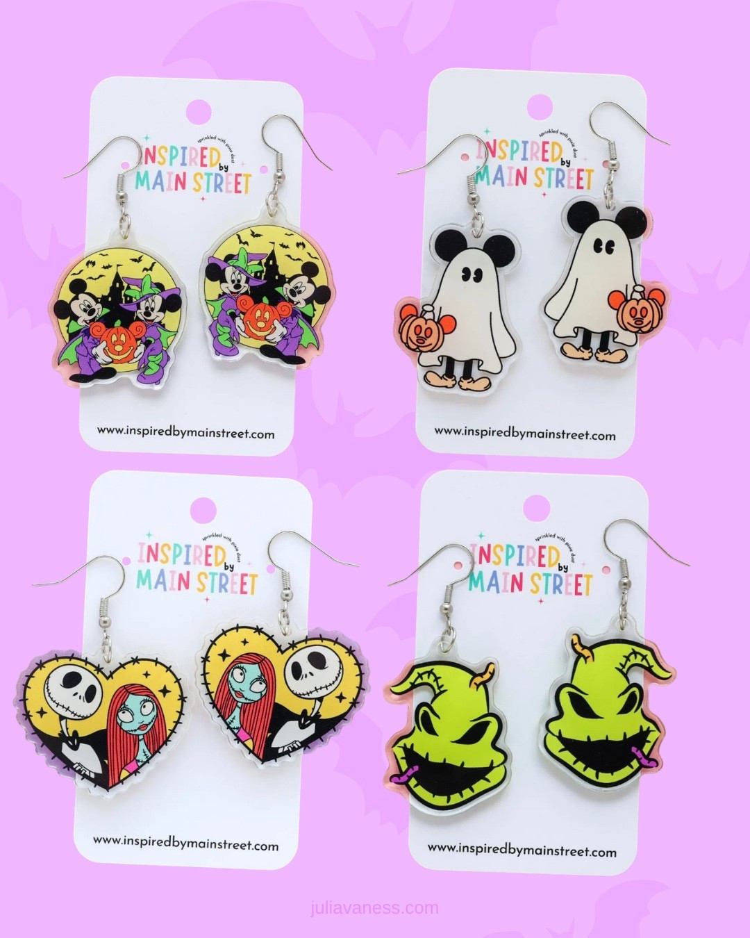 Cute and spooky Halloween earrings!! Perfect for a Fall Disney day! #disney #disneyjewelry #etsy #disneyoutfit #disneyhalloween #halloweenearrings #disneyland #disneystyle