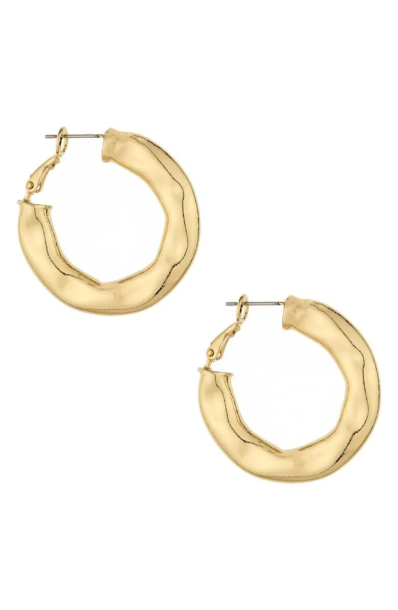 Ettika Golden Wave Hoop Earrings | Nordstrom | Nordstrom