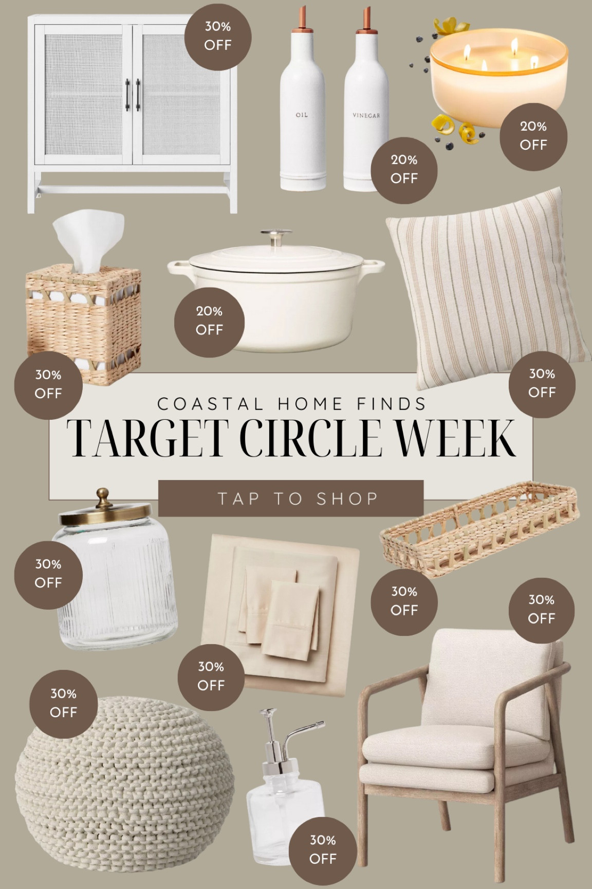20%-30% off select items for Target circle week!


Summer sale, summer home decor, living room, furniture, bathroom, kitchen, european, neutral, cookware, dishes, chic, coastal decor, house decorations 

#LTKStyleTip #LTKSaleAlert #LTKSummerSales