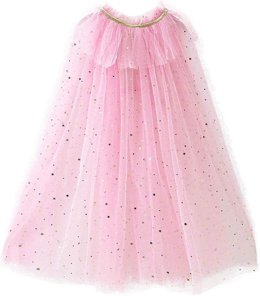 FKKFYY Rainbow Cape Cloak for Girl Princess | Amazon (US)