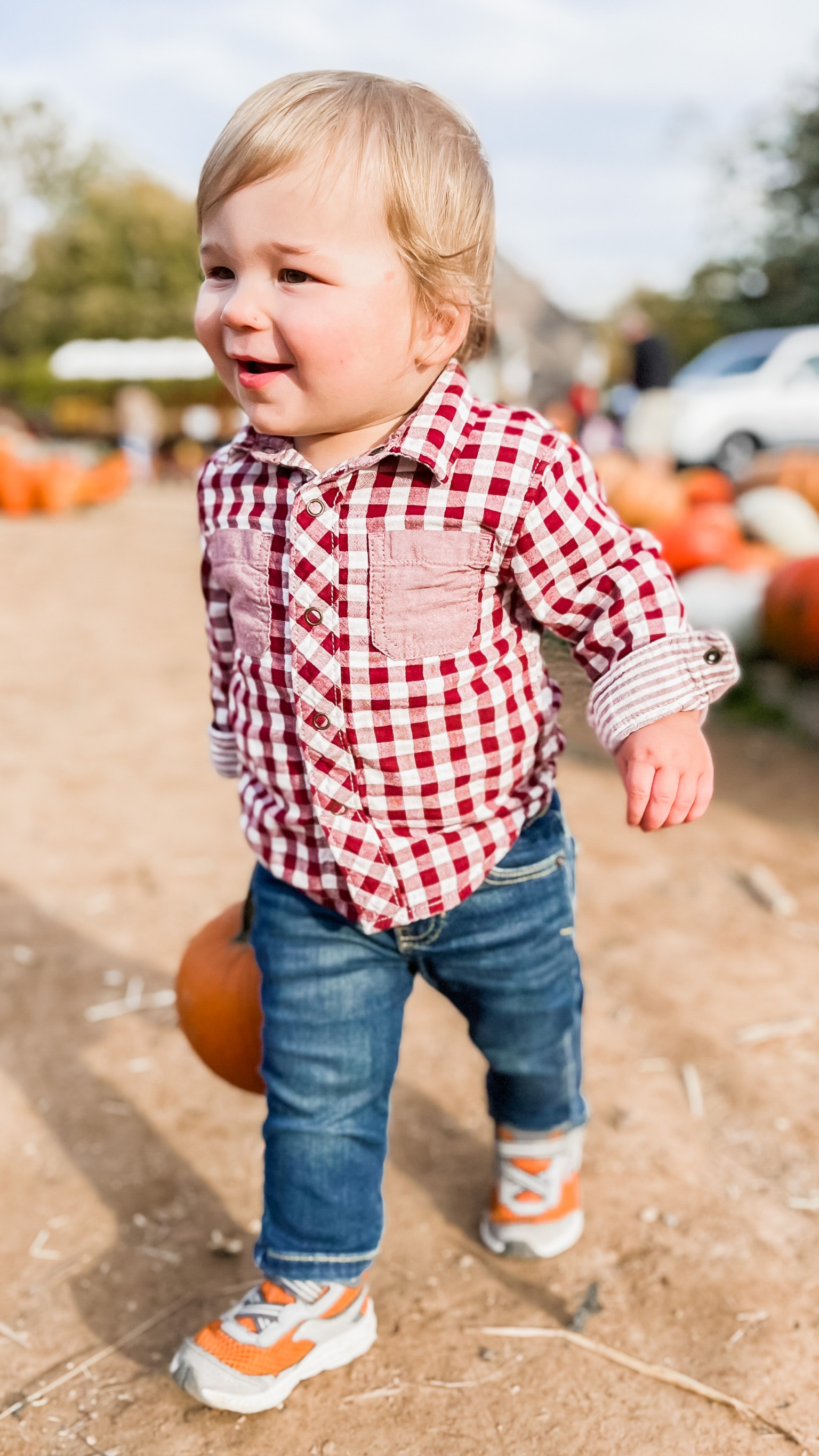Toddler on the move looking dark fresh to pick pumpkins  

#LTKSeasonal #LTKstyletip #LTKkids