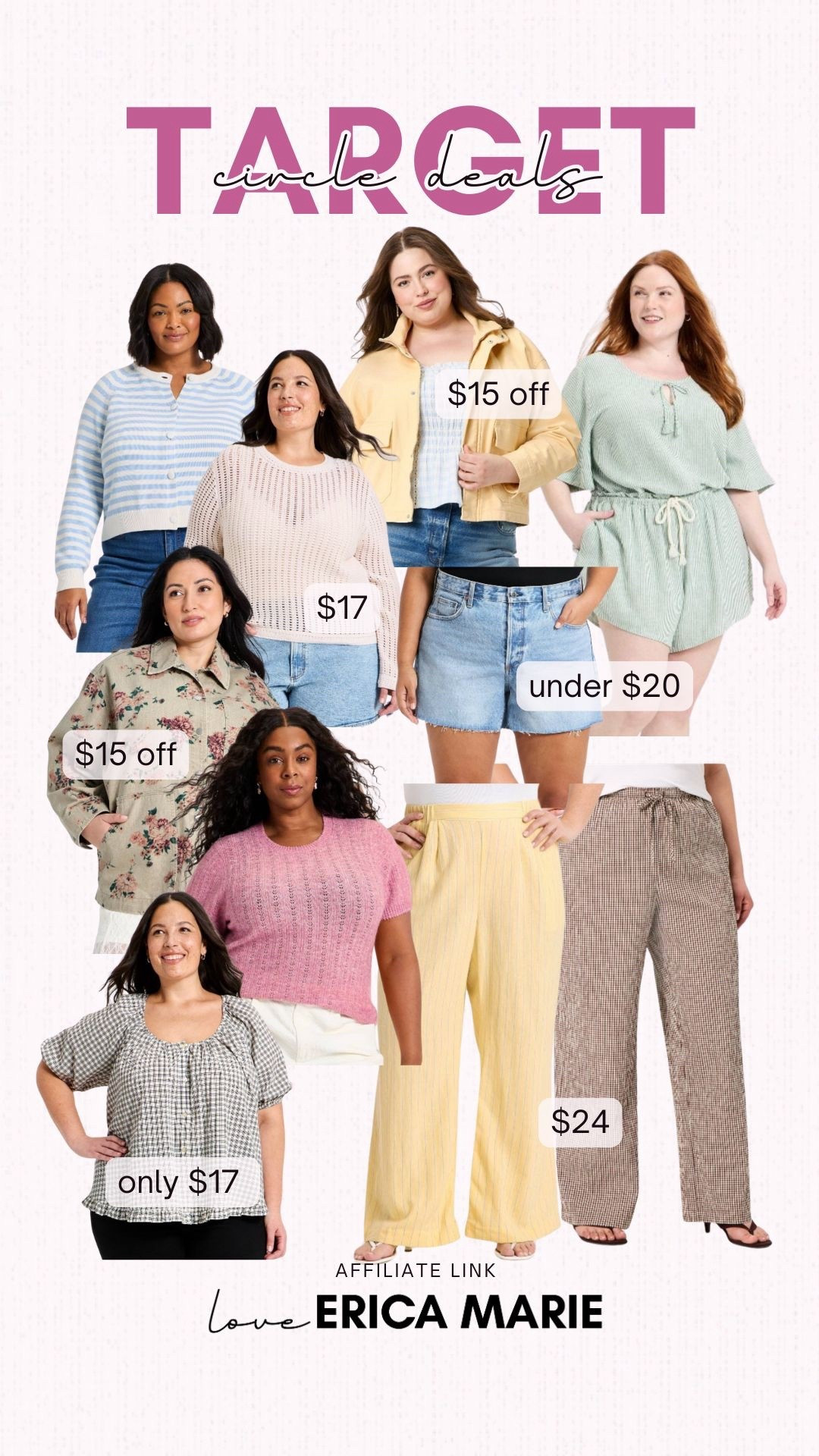 This is the week for sales and Target is having 30% off on a ton of their adorable spring clothes. This floral jacket went viral and it’s $15 off right now! I love this light green comfy set for hot days when you want to be cute and comfortable. The colors are gorgeous and so on trend for spring. 
Target spring sale, crochet sweater, gingham trend 

#LTKSeasonal #LTKOver40 #LTKSaleAlert