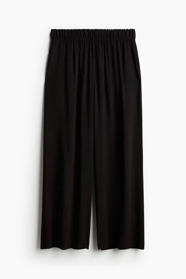 Crop Pull-on Pants - Black - Ladies | H&M US | H&M (US + CA)