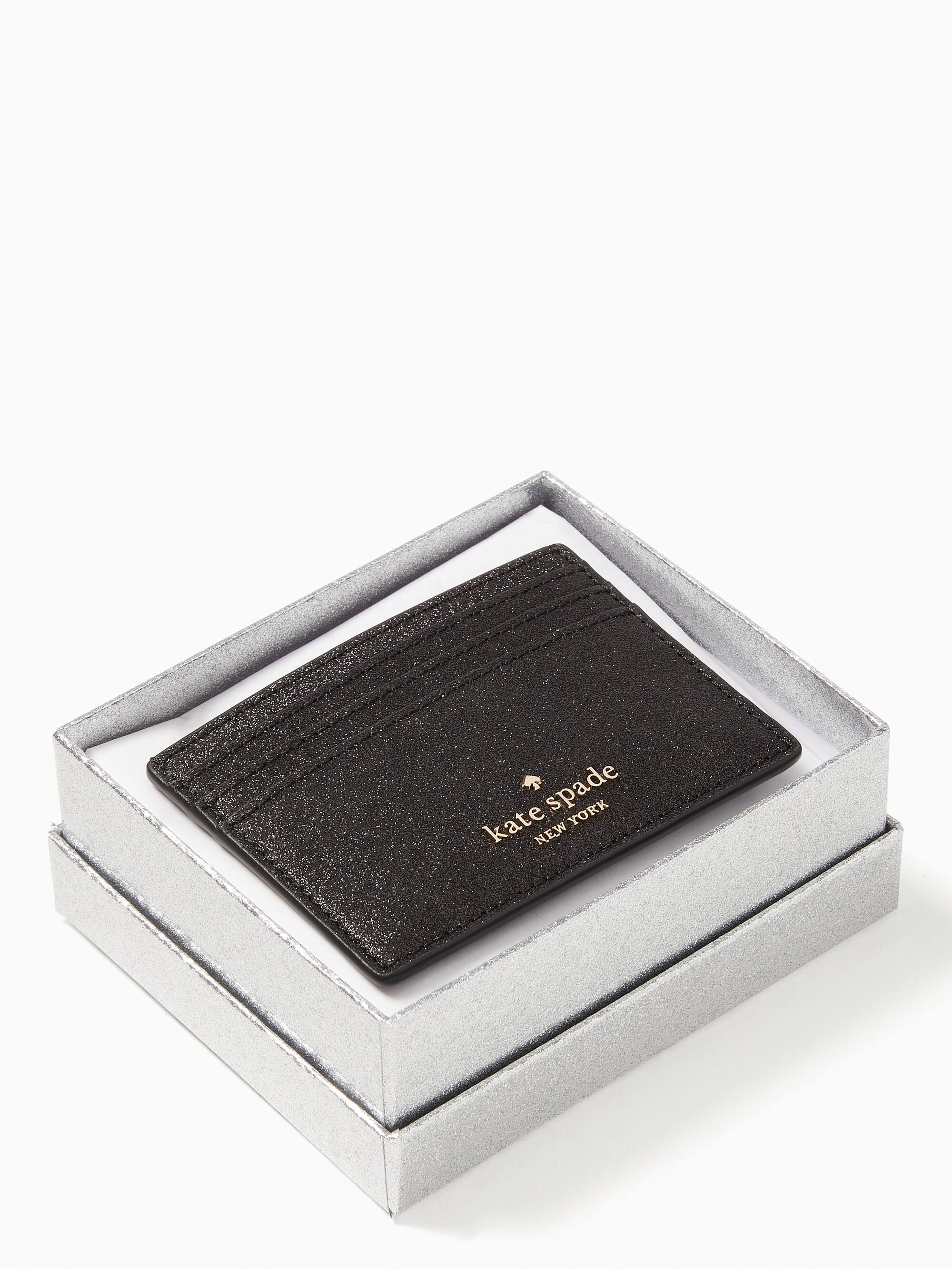 shimmy glitter boxed small cardholder | Kate Spade Outlet