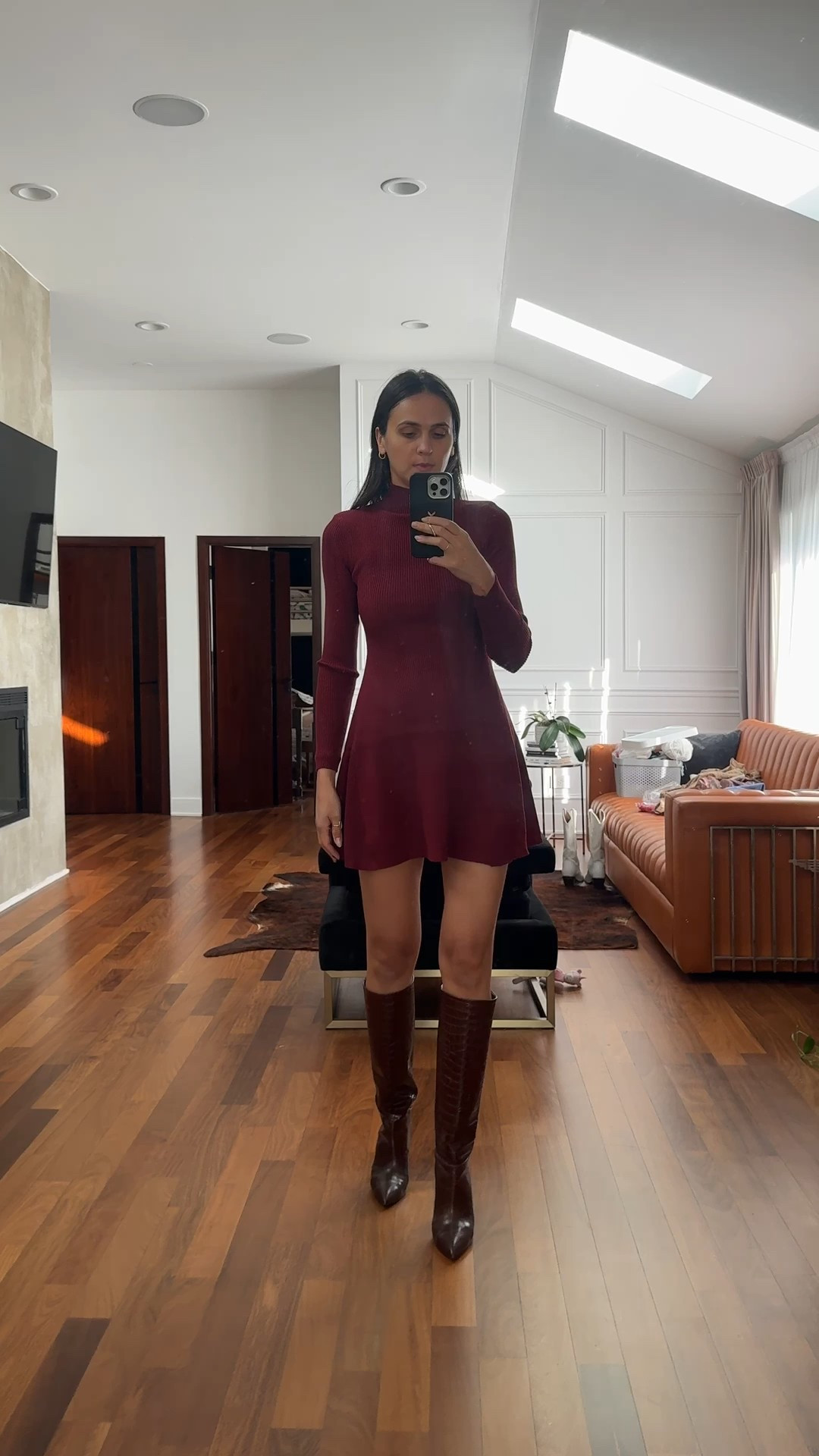 Night out outfit 
Fall dress
Burgundy dress burgundy boots 

#LTKTall #LTKStyleTip #LTKHoliday