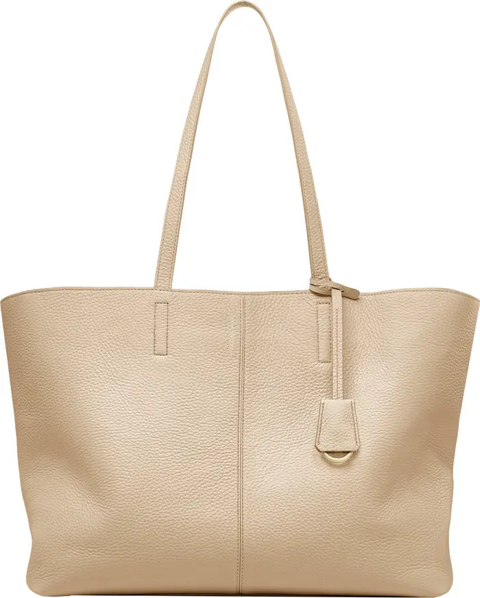 Large Leather Zipped Soft Tote | Nordstrom