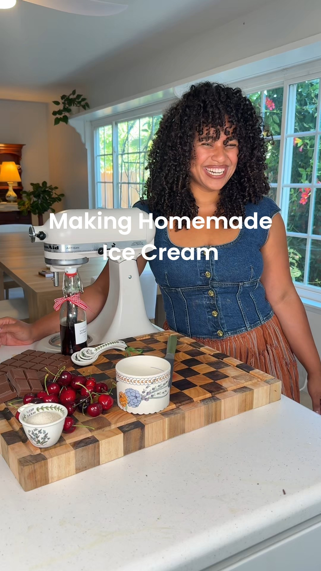 I’m hosting a friend over tonight & I can’t wait to suprise her with this ice cream we made last night!!!🍨🍫🍒 #homemadeicecream #icecreamathome #summerdesserts #BakeWithMe #homemaking #blackgirltiktok 

#LTKSummerEdit #LTKHome #LTKSeasonal