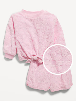 Floral Loop-Terry Crew-Neck and Shorts Set for Baby | Old Navy (US)