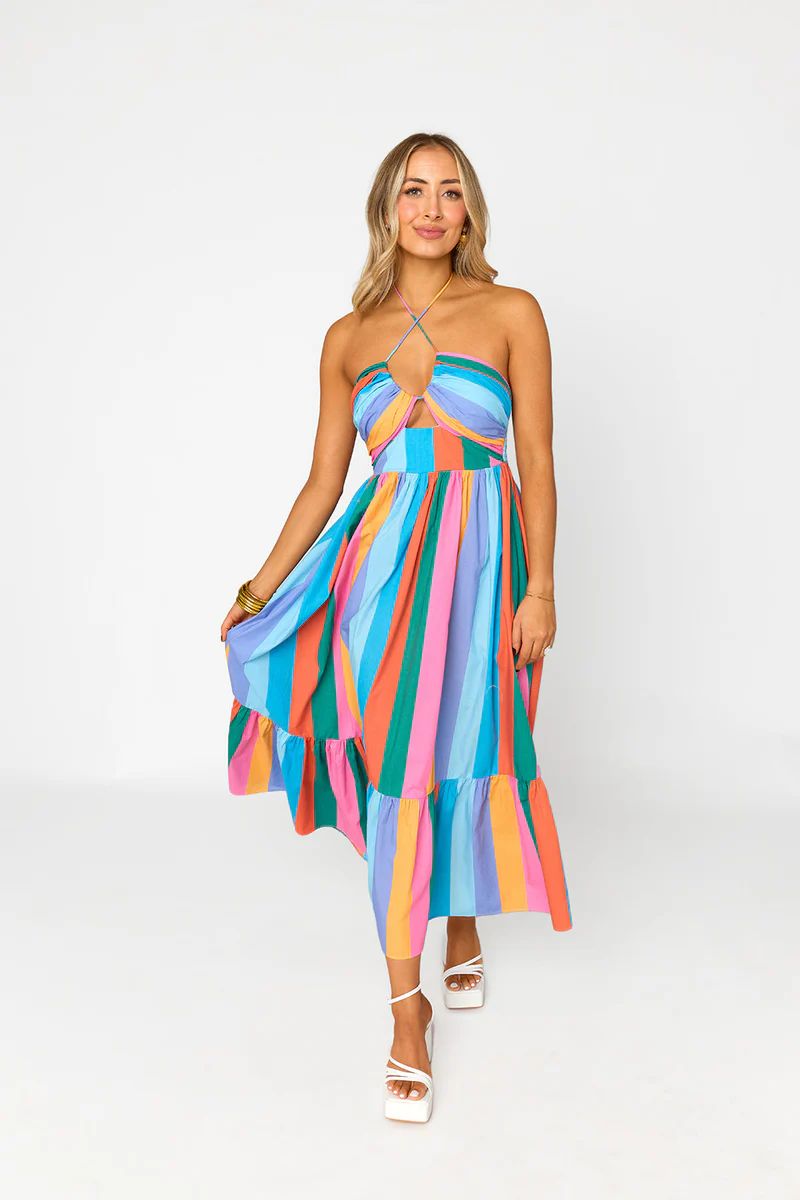 Gerty Halter Midi Dress - Jelly Beans (PRE-ORDER) | BuddyLove