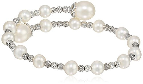 Bella Pearl Sterling Silver Wrap-Bangle Bracelet | Amazon (US)