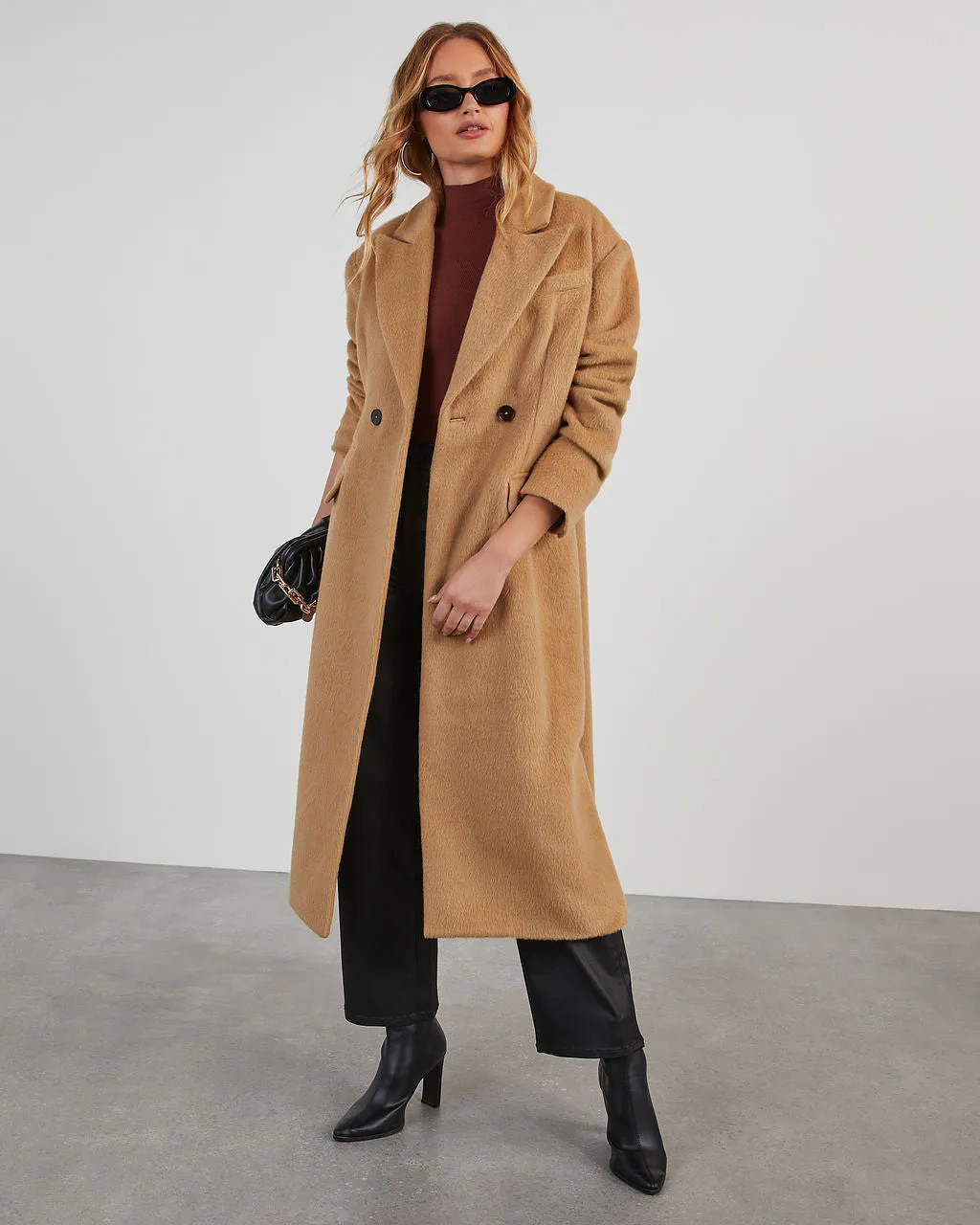 Adri Longline Faux Mohair Coat | VICI
