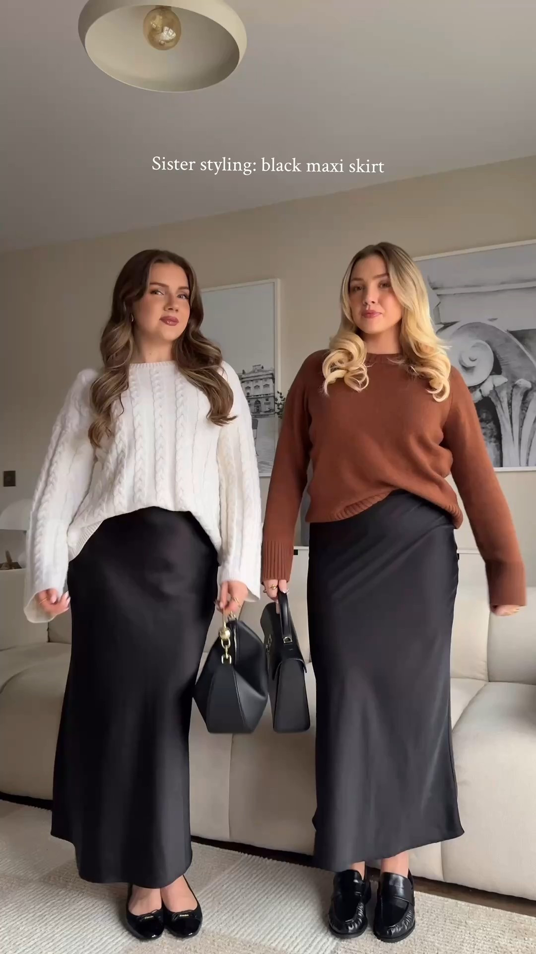 4 ways to style a black satin maxi skirt 🖤

Black maxi skirt, satin skirt, black skirt, plain knit, cable knit jumper, cashmere jumper, checked blazer, brown jumper 

#LTKautumn #LTKuk #LTKwinter
