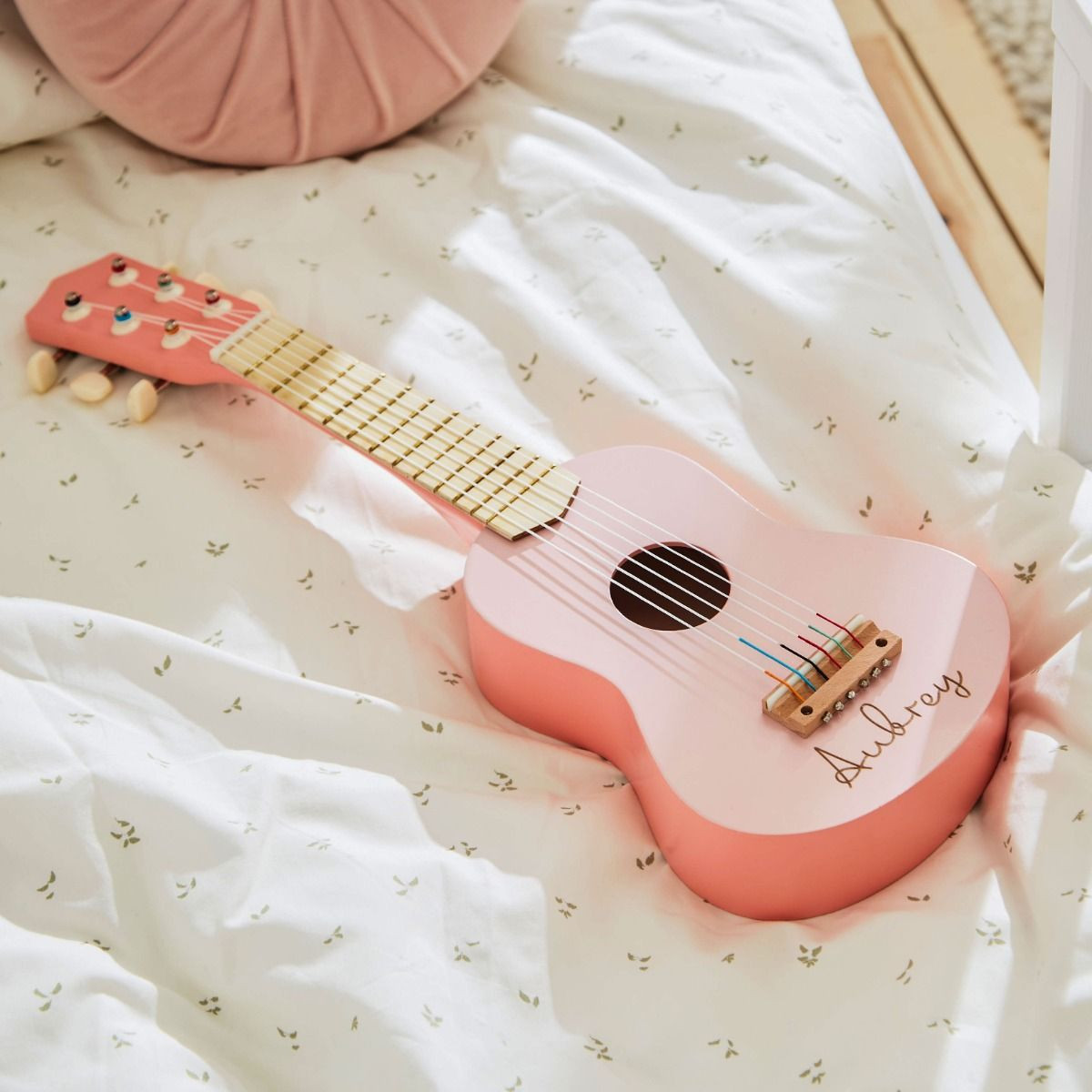 Personalised Pink Guitar Wooden Toy | My 1st Years (Global)