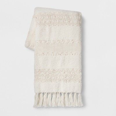 Chenille Moroccan Wedding Bed Throw Cream - Opalhouse™ | Target