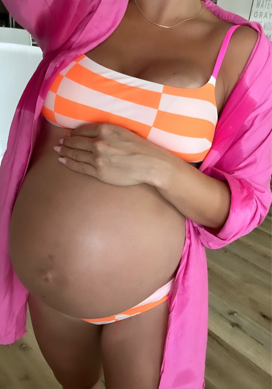 Wearing a medium in my bikini top & bottom — also a medium in my amazon button up #aerie #bikini #vacation 

#LTKbump #LTKtravel #LTKswim