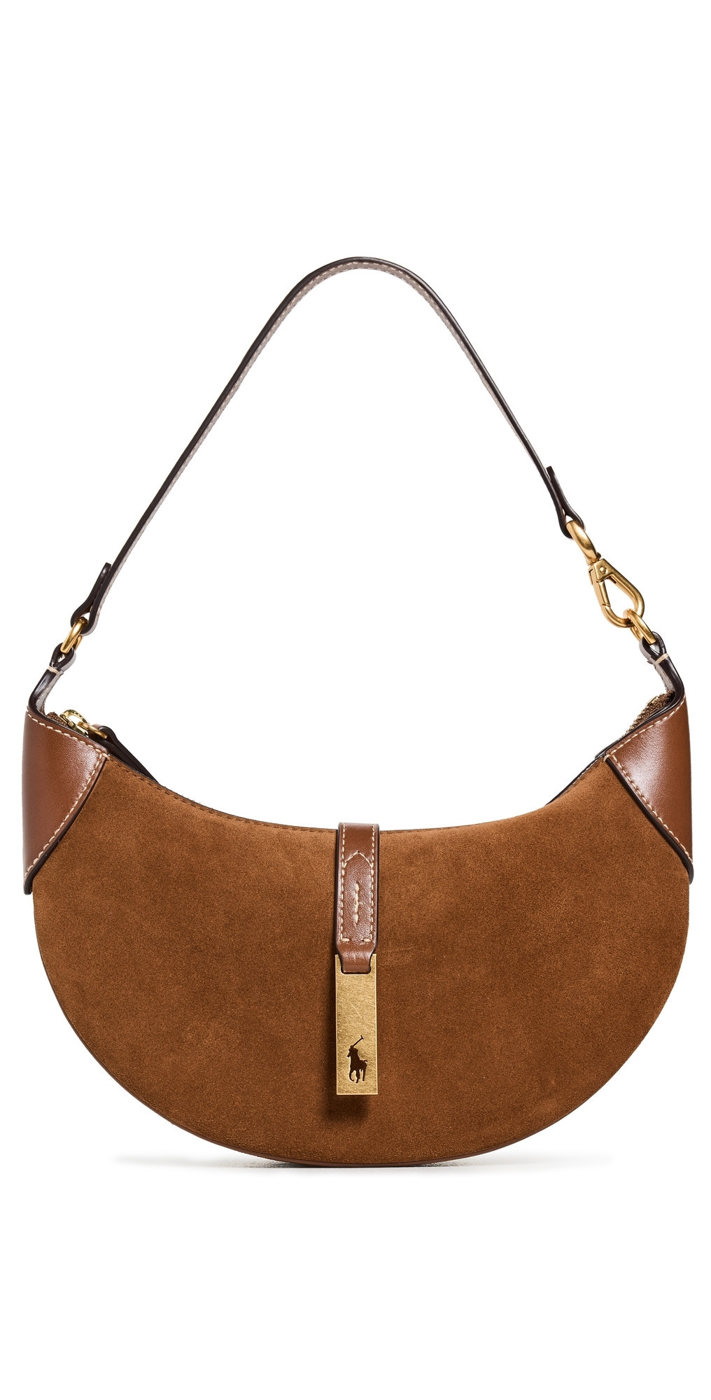 Polo Ralph Lauren Suede Leather Shoulder Bag Cinnamon/Cuoio One Size | Shopbop