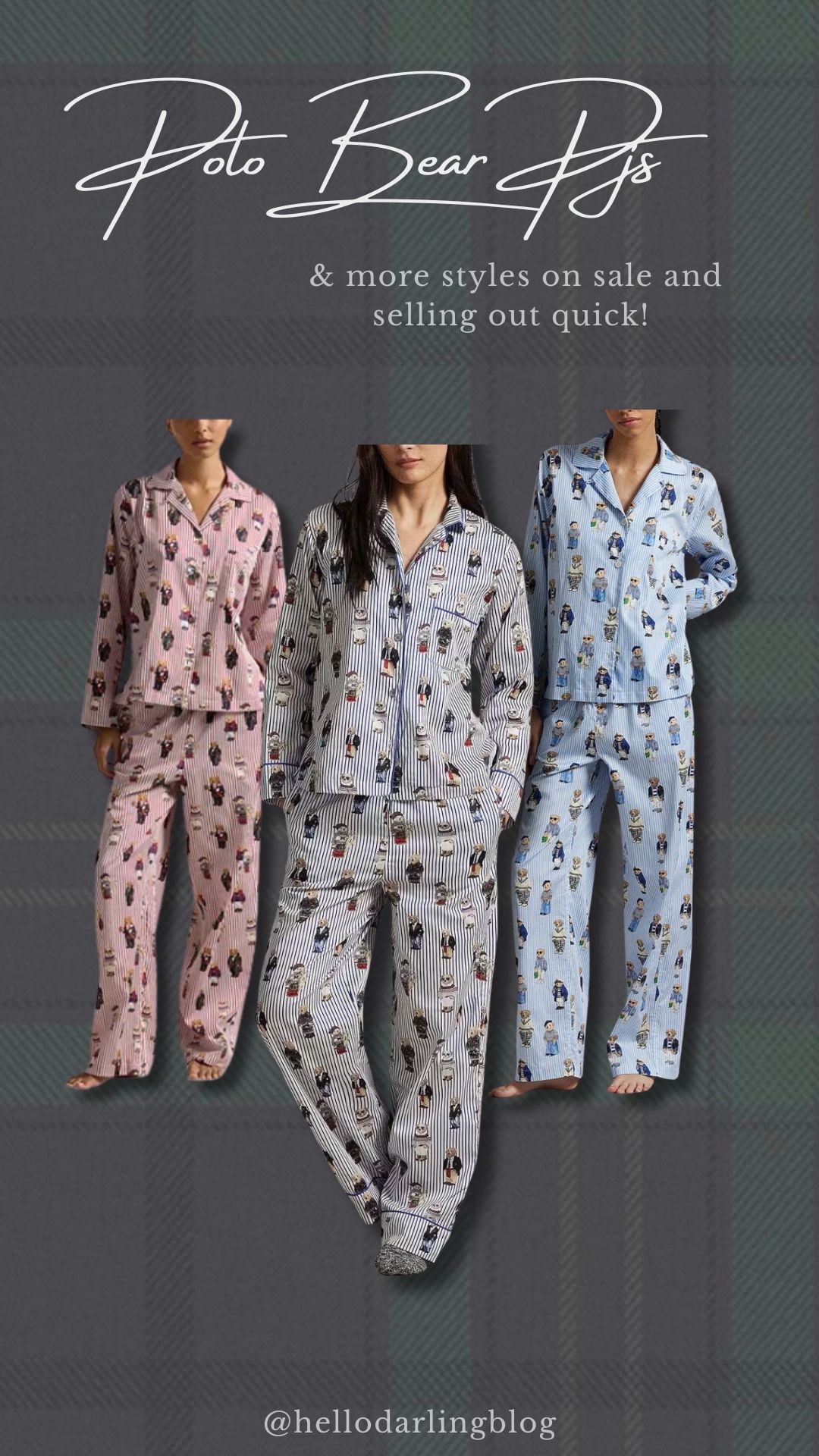 Polo Bear pajamas for women & men on sale! Linking the red, blue, and neutral striped Ralph Lauren PJs plus more patterns and styles. Cozy holiday pajamas, winter lounge sets, and matching family Christmas styles. Sizes selling fast — shop all linked finds here! #polobearpjs #ralphlaurenpjs #holidaypjs #winterpajamas #cozyloungewear #pjsonthego #ltkfinds #ltkholiday #ltksalealert #ltkfashion #giftideasforher #cozyseason #neutralstyle #preppystyle #momstyle #winterstyle 

#LTKGiftGuide #LTKCyberWeek #LTKHoliday