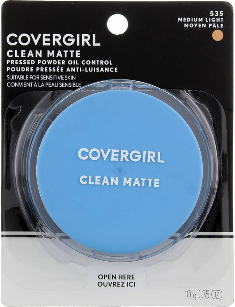 COVERGIRL Clean Matte Pressed Powder Medium Light, .35 Ounce (packaging may vary) | Amazon (US)