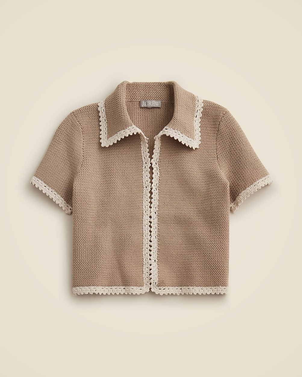 Crochet short-sleeve cardigan | J. Crew US