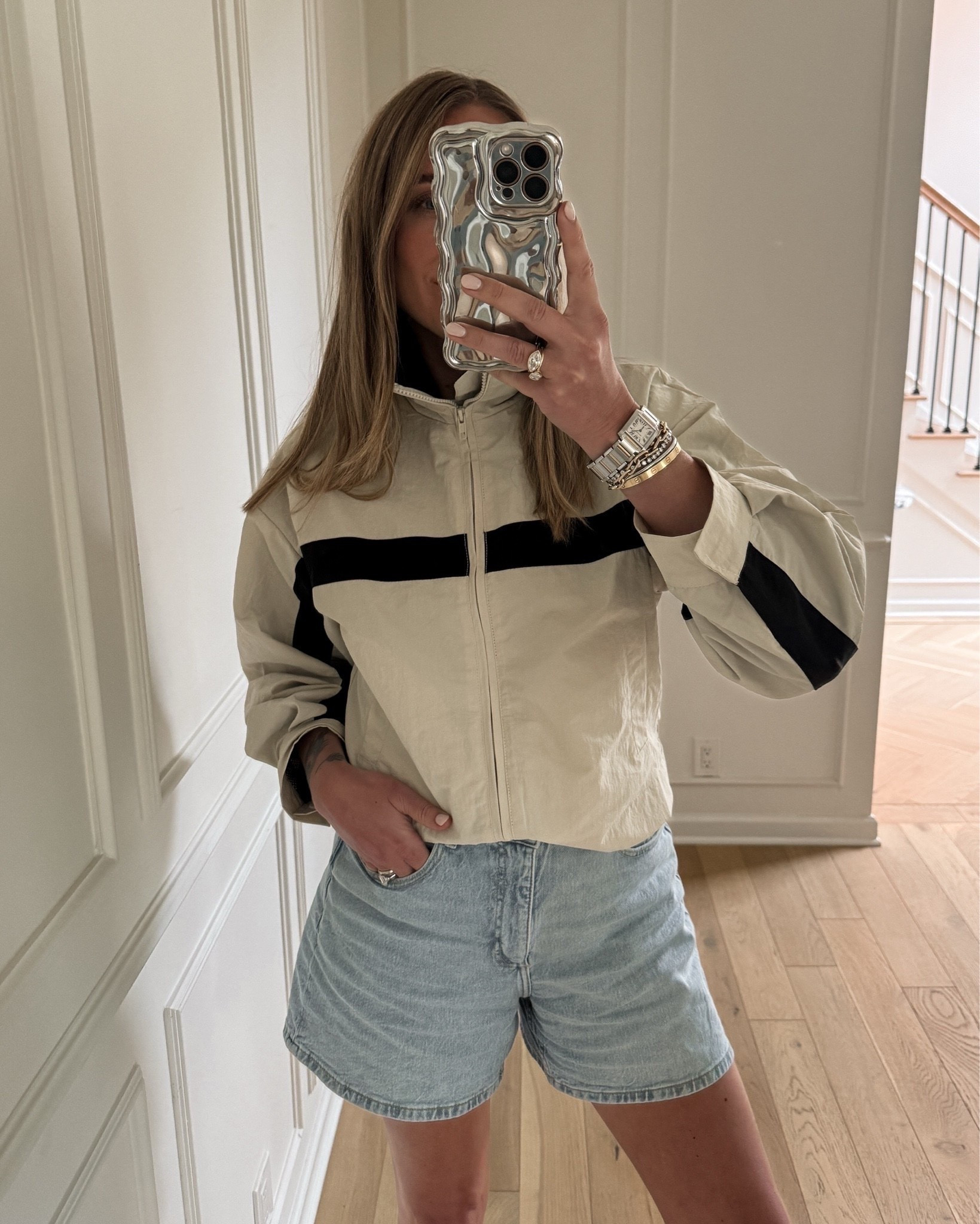 Fashion Jackson, denim shorts, windbreaker jacket

#LTKOver40 #LTKSeasonal #LTKootd
