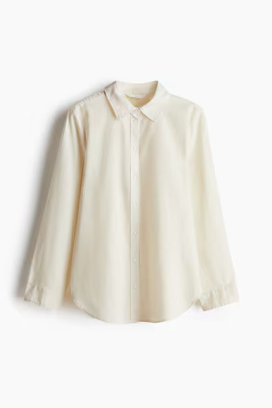 H & M - Linen-Blend Shirt - Beige | H&M (US + CA)