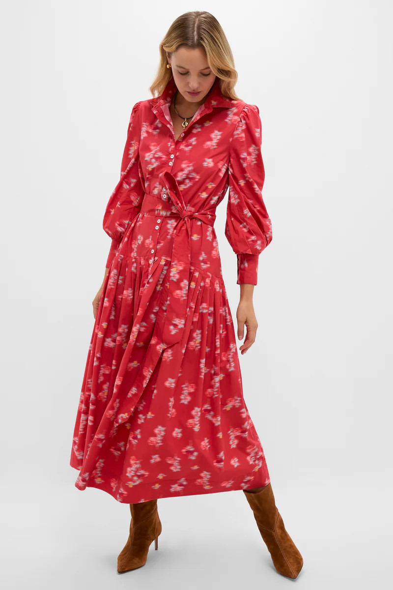 Lebombo Rust Nora Midi Dress | Tuckernuck (US)