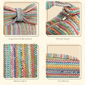 Ynport Bow Straw Clutch Purses for Women Summer Woven Rattan Handbags Wicker Beach Tote Bag 2025 | Amazon (US)