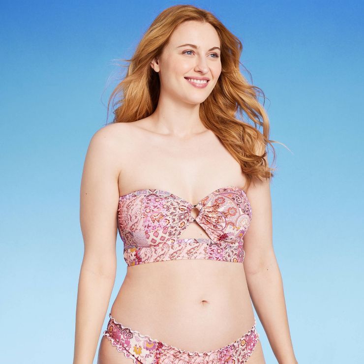 Women's Hardware Cut Out Longline Bikini Top - Shade & Shore™ Multi | Target