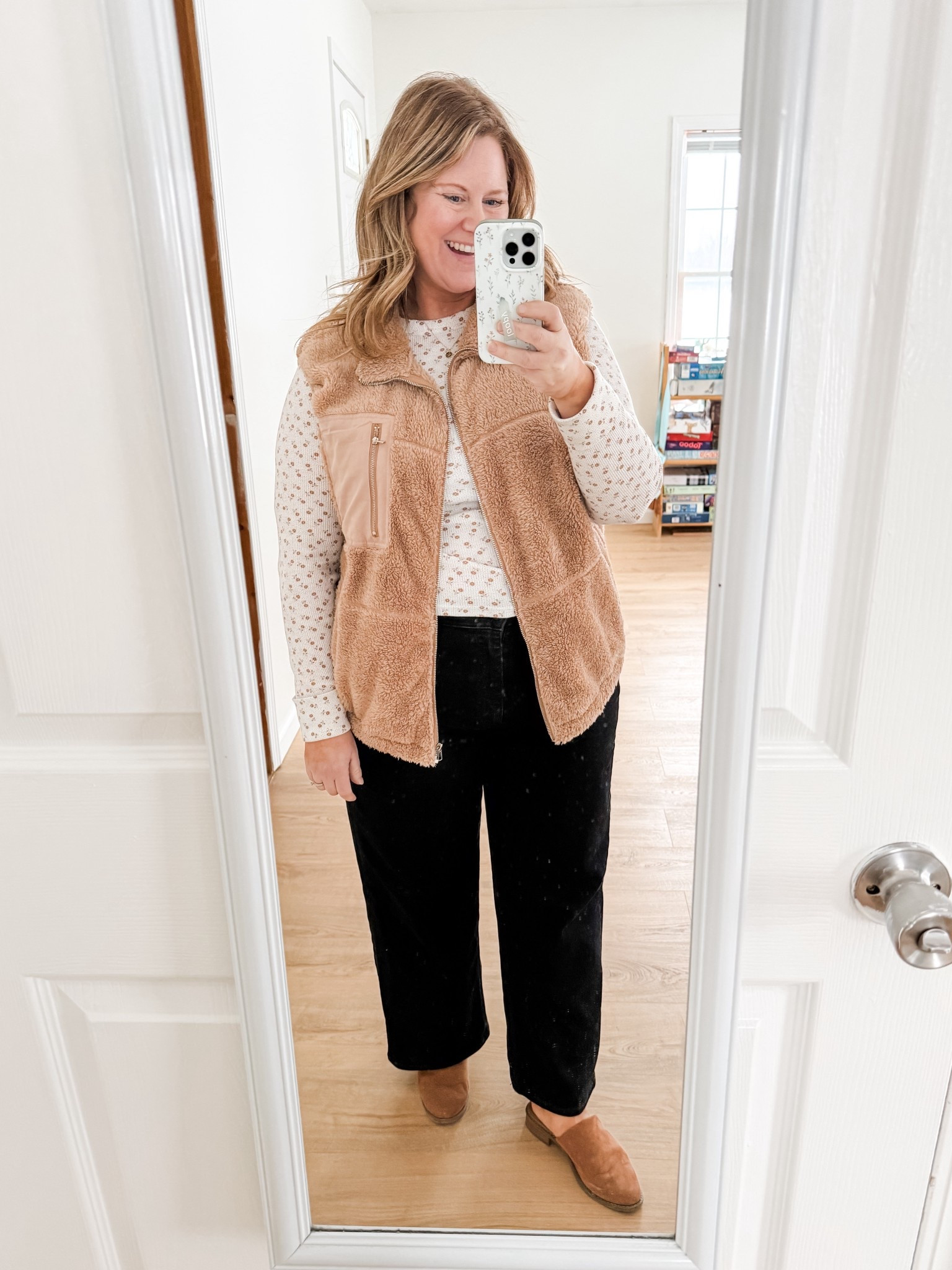 Teacher outfit! Wearing an XL in my vest and long sleeve floral tee.  My pants are a 32 and great petite friendly teacher pants! 

#LTKPetite #LTKWorkwear #LTKMidsize