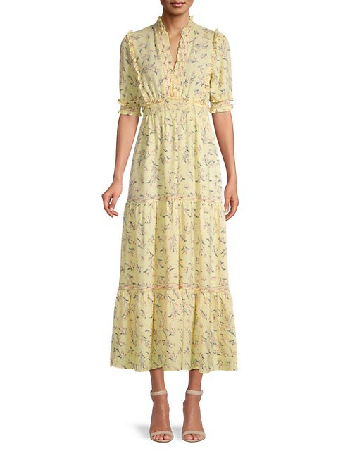 Max Studio Floral Midi Dress on SALE | Saks OFF 5TH | Saks Fifth Avenue OFF 5TH